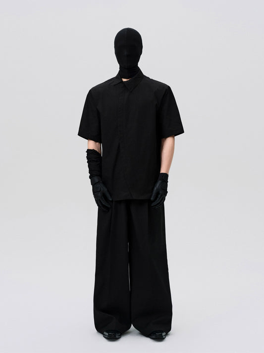 FRKM SCD Slanted Collar Detachable Shoulder Padded Top - OPHELIA.