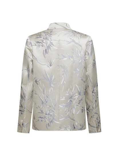 OWNLIFE Stand Collar Brocade Jacquard Suit - TRAIN.