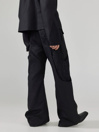 FRKM SCD Deconstructed Black Slightly Flared Pants and Suit Set - OMAR.