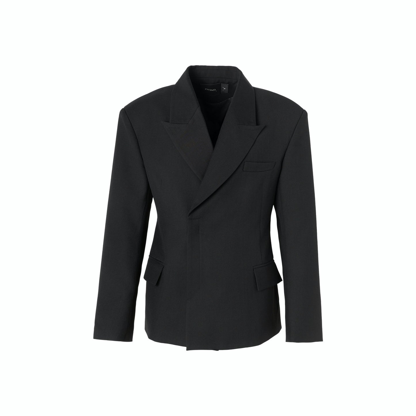 FRKM SCD  Nipped-in Waist Drap Inverted Triangle Fit Black Suit - SUNNY.