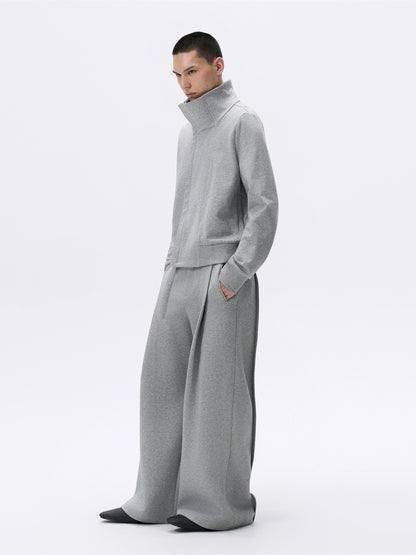 FRKM SCD Grey Pleated Casual Sweater and Sweatpants Set - WYATT.