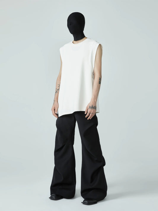 FRKM SCD deconstructed loose asymmetric sleeveless vest- CARTER.