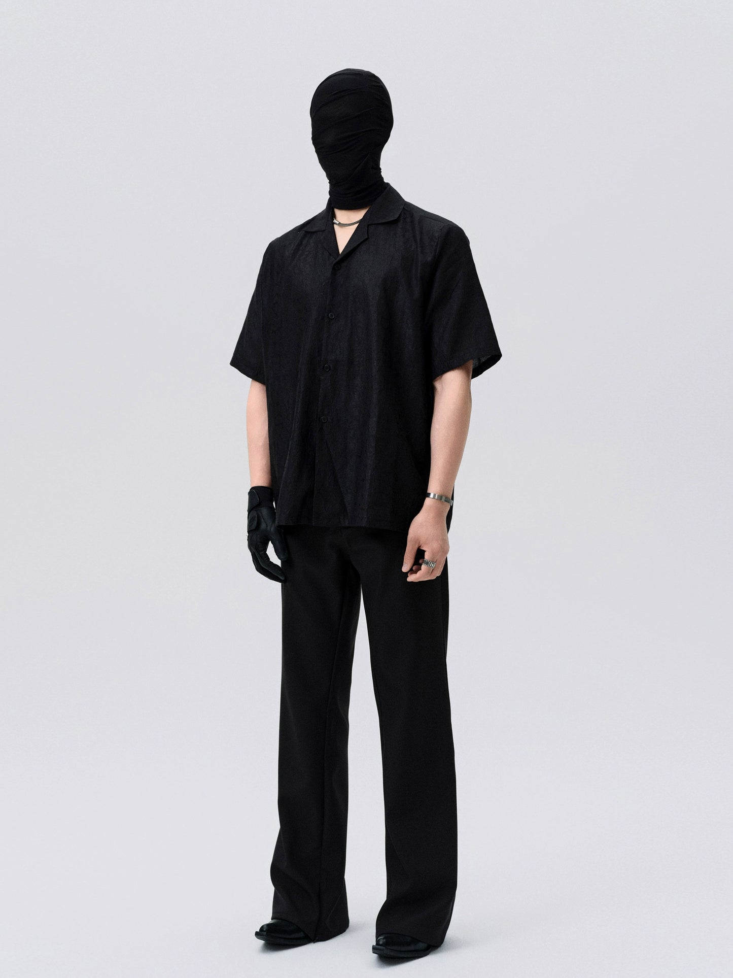 FRKM SCD Memory Silk Snake Print Pleated Loose Short Sleeve Shirt- RILEY.