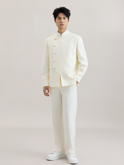 OWNLIFE white straight-leg stretchy pants - CHRIS.