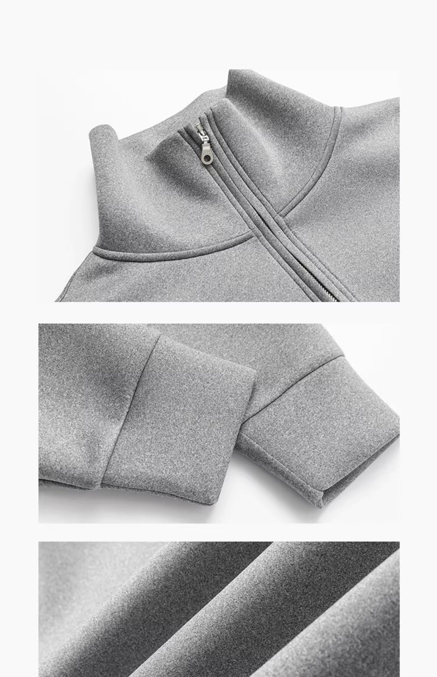 FRKM SCD  Gray Air Cotton Casual Loose Versatile High Neck Unisex Sweatshirt- XYLO.
