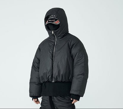 FRKM SCD FW 90 White Duck Down Thick Hooded Neutral Short Jacket - MALCOLM.