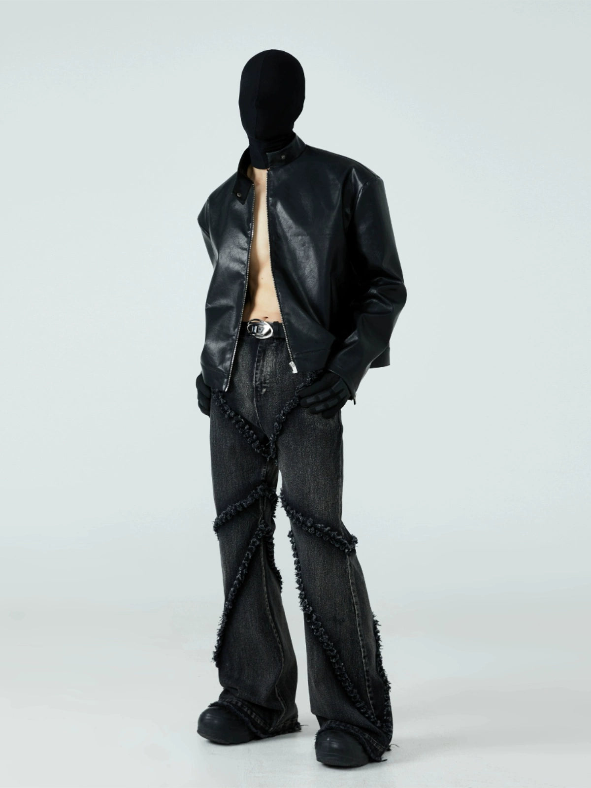 FRKM SCD 23 F W PU leather short slim stand-up collar jacket - QUITE.