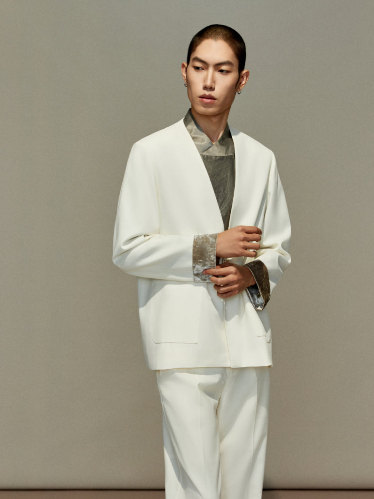 OWNLIFE worsted wool turn-sleeve casual suit - WILLIE.