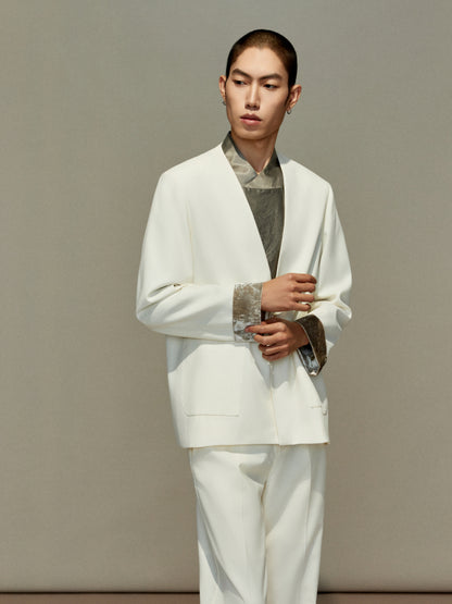 OWNLIFE worsted wool turn-sleeve casual suit - WILLIE.