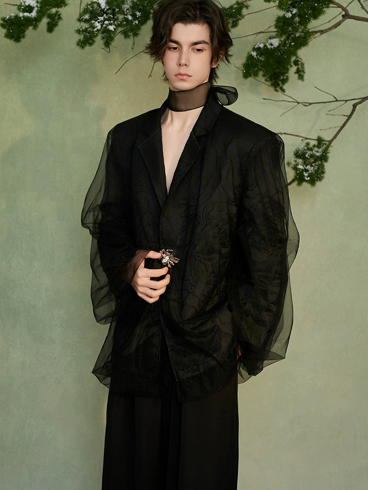 JIECHI silhouette high-end loose suit top- GREG.