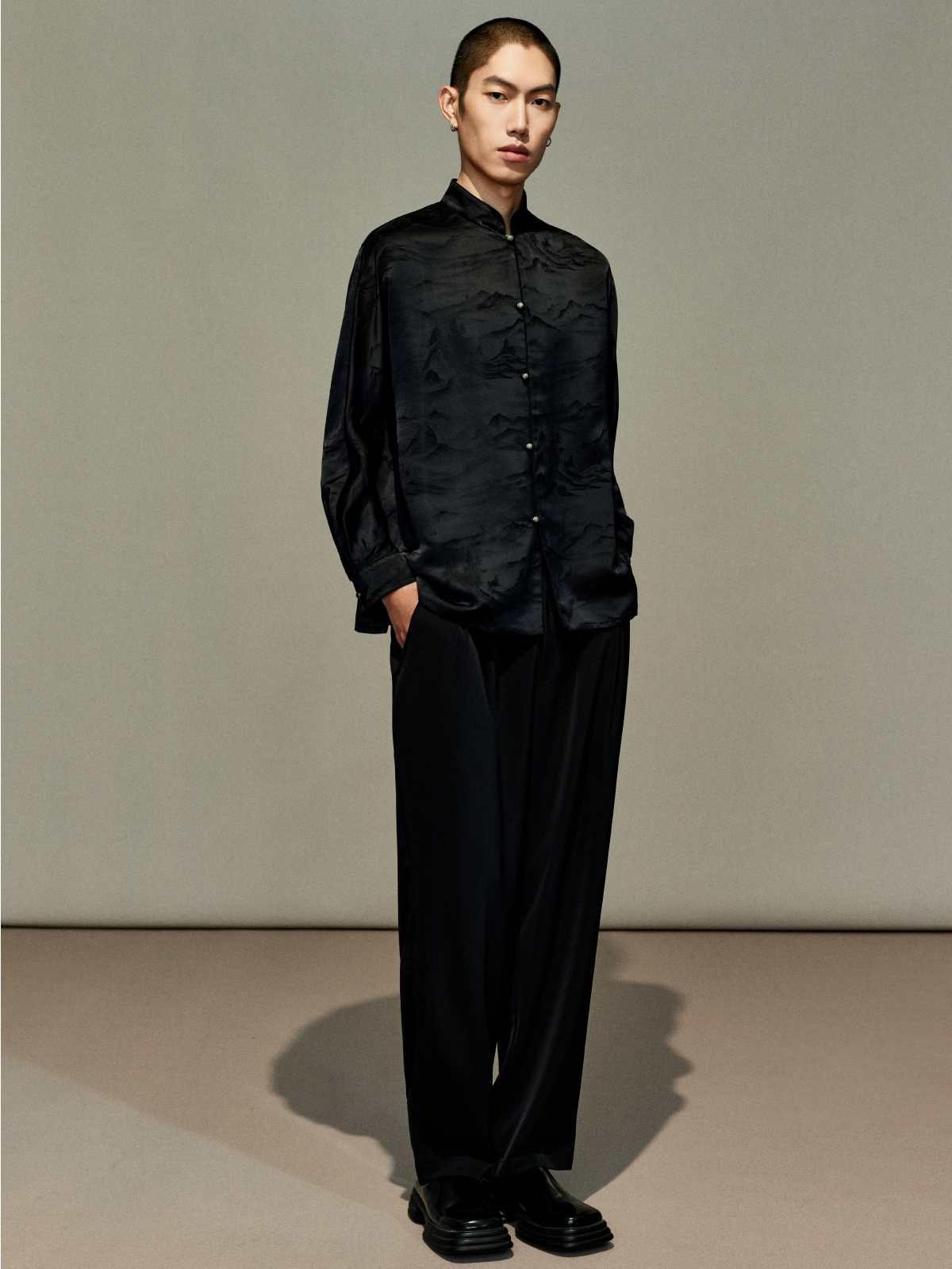 OWNLIFE slimming anti-wrinkle cool elastic waist pants - TREY.