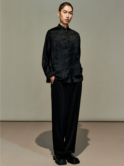 OWNLIFE slimming anti-wrinkle cool elastic waist pants - TREY.