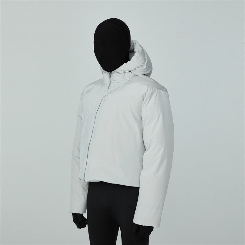 FRKM SCD FW Unisex Short Hooded Solid Color Super Thick All-Match Down Jacket - OLAF.
