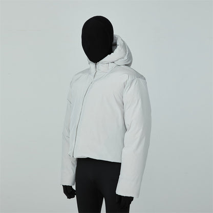 FRKM SCD FW Unisex Short Hooded Solid Color Super Thick All-Match Down Jacket - OLAF.
