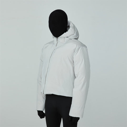 FRKM SCD FW Unisex Short Hooded Solid Color Super Thick All-Match Down Jacket - OLAF.