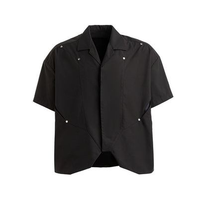 FRKM SCD  quilted panel cut/deconstructed Short sleeve shirt - CHARITY.