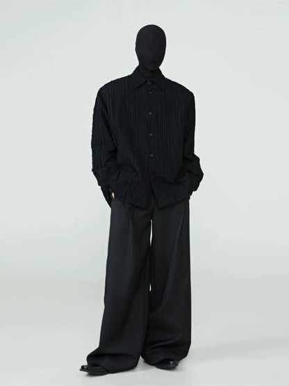 FRKM SCD Raw Edges Stitched Loose Long Sleeve Top - INA.
