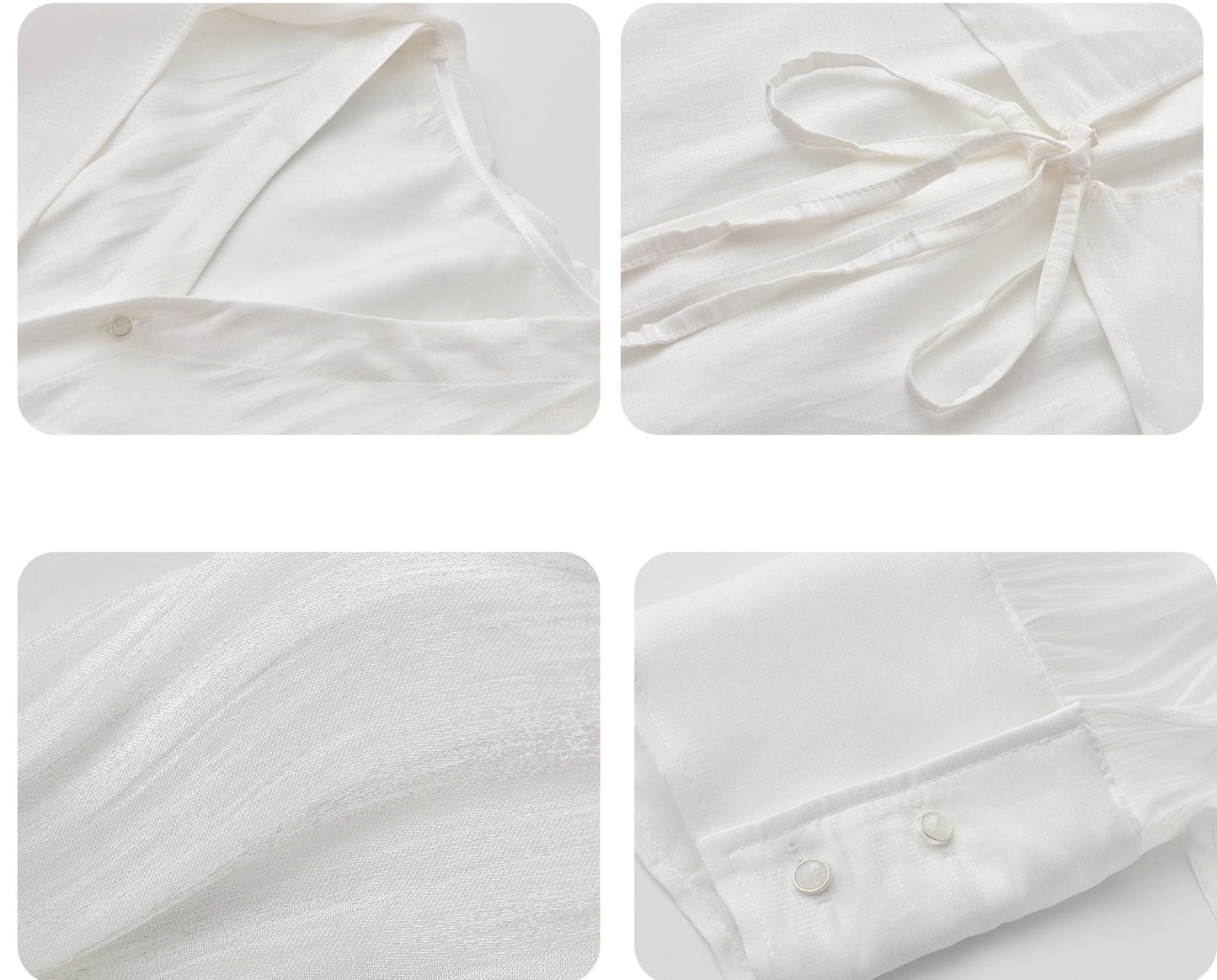 JIECHI  loose casual white long-sleeved shirt - WALTER.