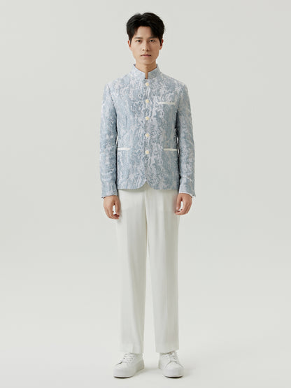 OWNLIFE Silk Straight White Drape Anti-Wrinkle Pants - WILLIAM.