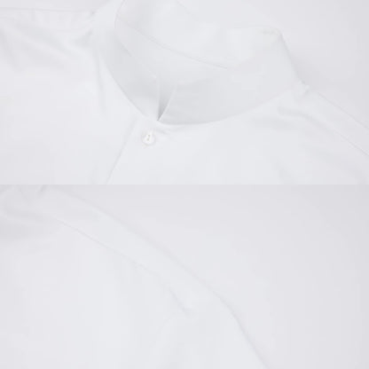 OWNLIFE Stand-up Collar Bamboo Fiber Shell Buckle Shirt - AURA.