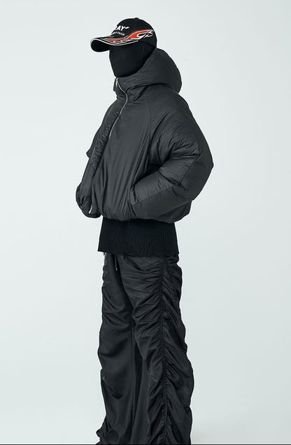 FRKM SCD FW 90 White Duck Down Thick Hooded Neutral Short Jacket - MALCOLM.