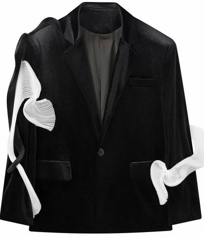 JIECHI  Casual Loose Notched Lapel Blazer - HANS.