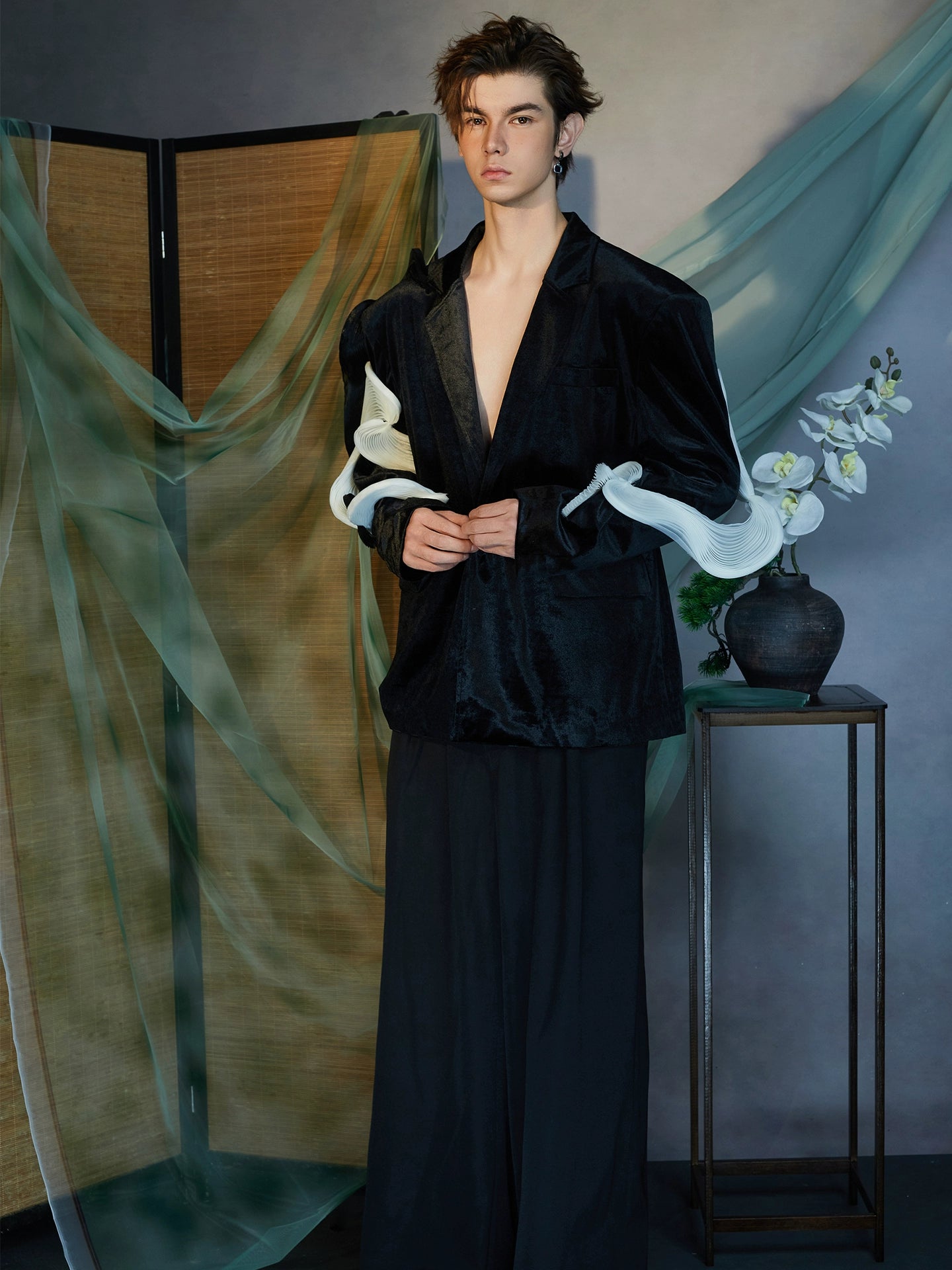 JIECHI  Casual Loose Notched Lapel Blazer - HANS.