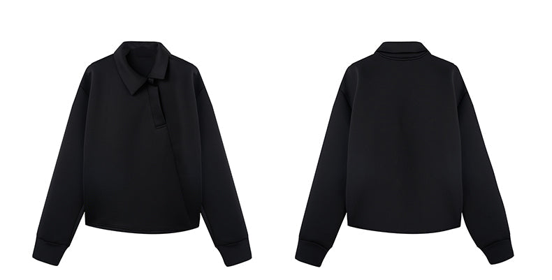 FRKM SCD Slanted Neck Deconstructed Cotton Sweatshirt Top - GRENADE.
