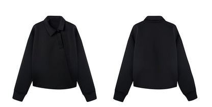 FRKM SCD Slanted Neck Deconstructed Cotton Sweatshirt Top - GRENADE.