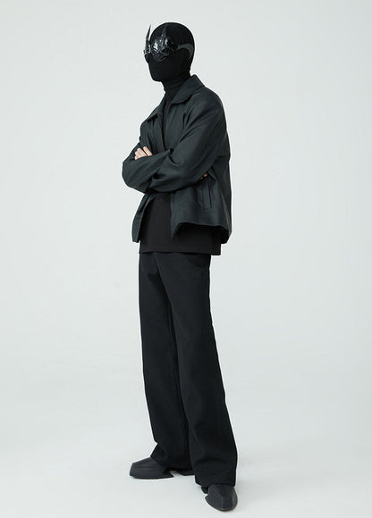 FRKM SCD SS Buckle Minimalist PU Leather Black Slim Fit Jacket - ISAAC.