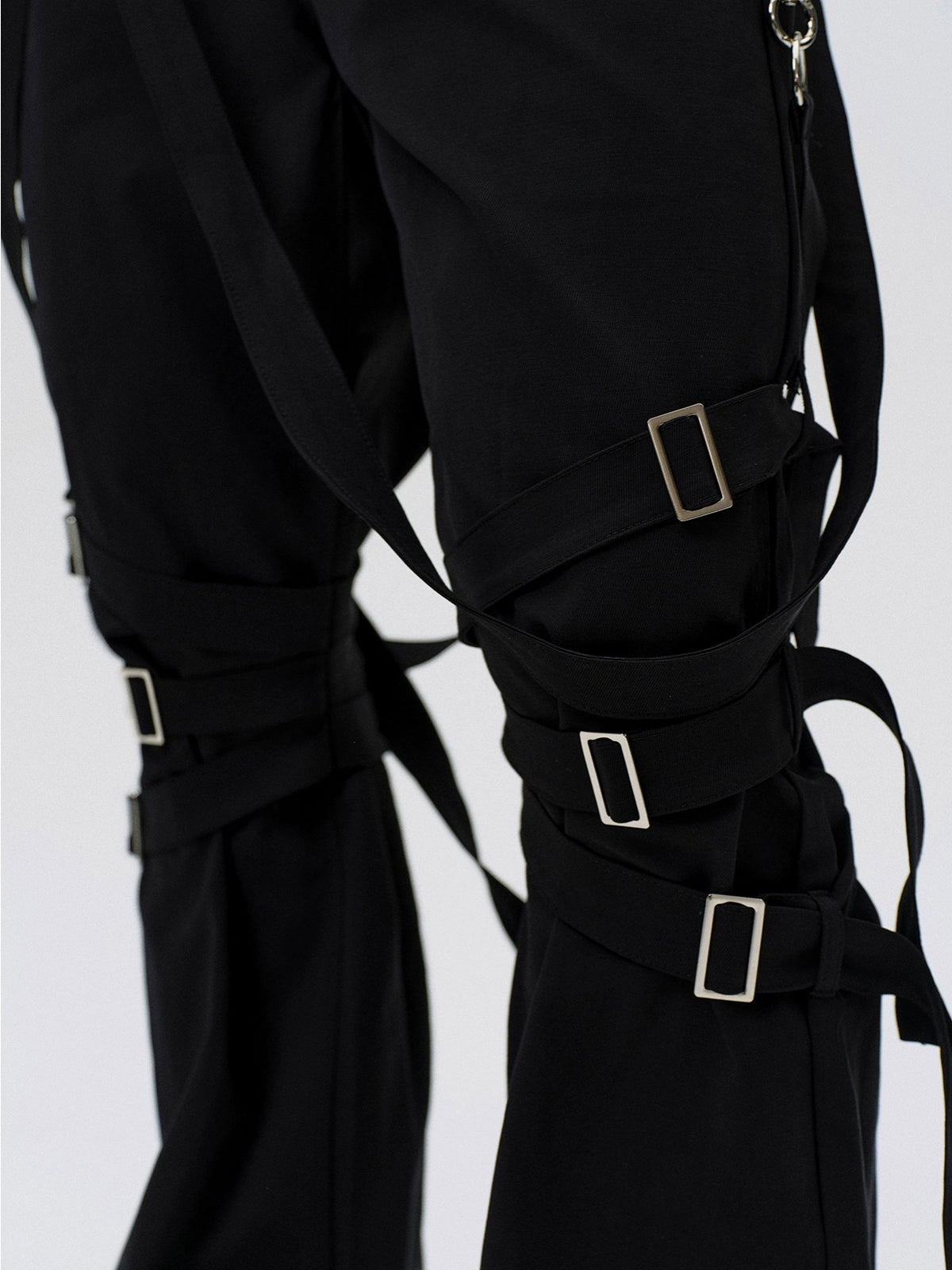 FRKM SCD Strip Strap Knee-cinching A-Shaped Bootcut Casual Pants - ZITA.
