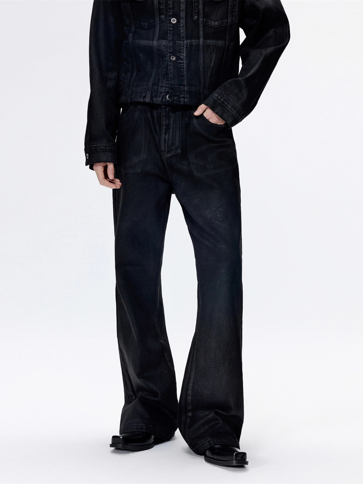 FRKM SCD Jeans Hand-brushed Wax Straight Bootcut Casual Pants - JOCELYN.