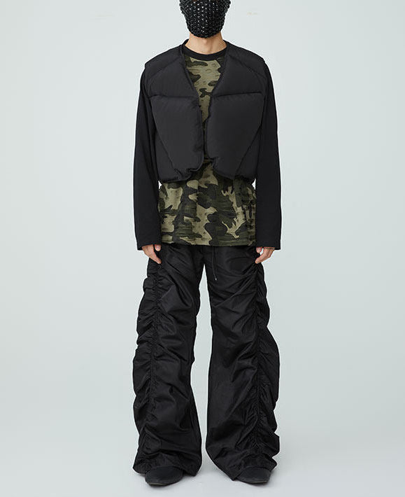 FRKM SCD FW 90 White Duck Down Jacket Sleeveless  Jacket Worn Over Vest- QUASI.