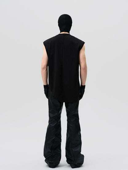 FRKM SCD Irregular Hem Deconstructed Triangle Sleeveless Vest - MORTLEY.