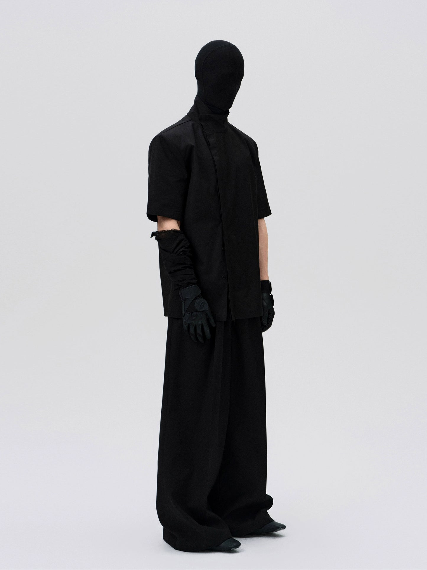 FRKM SCD Three-Dimensional Large Lapel Detachable 3D Cropped Shirt - UNA.