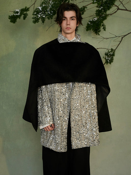 JIECHI  loose casual shawl woolen coat - KHALI.