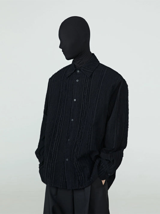 FRKM SCD Raw Edges Stitched Loose Long Sleeve Top - INA.