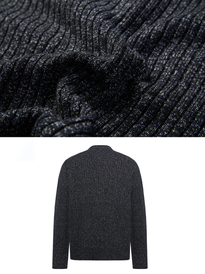 OWNLIFE Wool Black Stand Collar Patch Pocket Coat -MICHEAL.