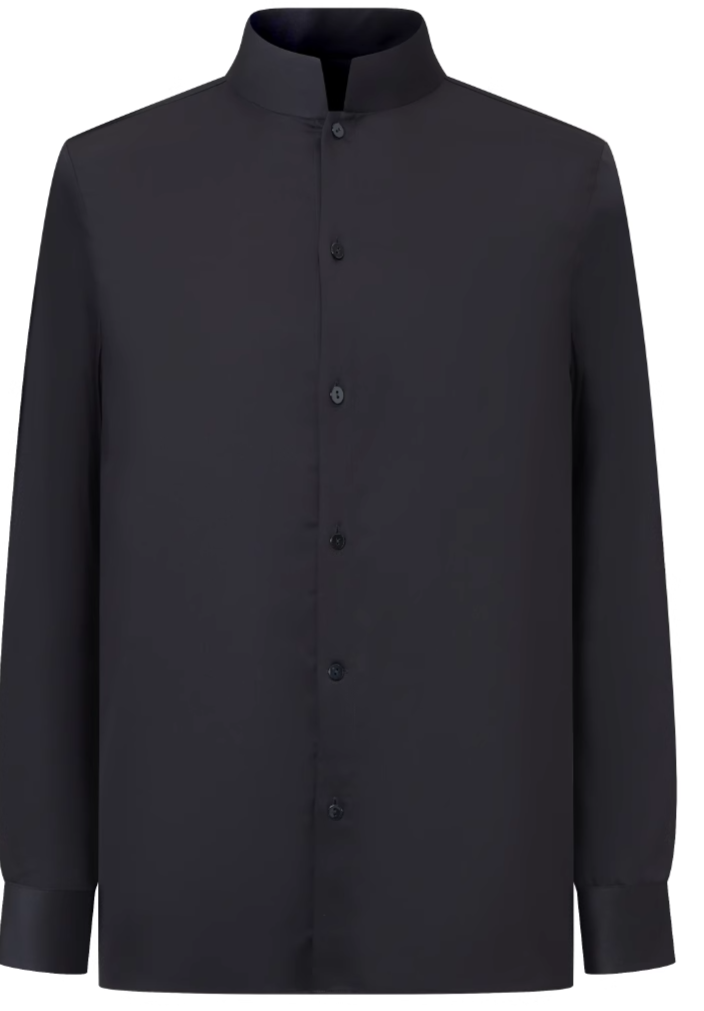 OWNLIFE Stand-up Collar Bamboo Fiber Shell Buckle Shirt - AURA.