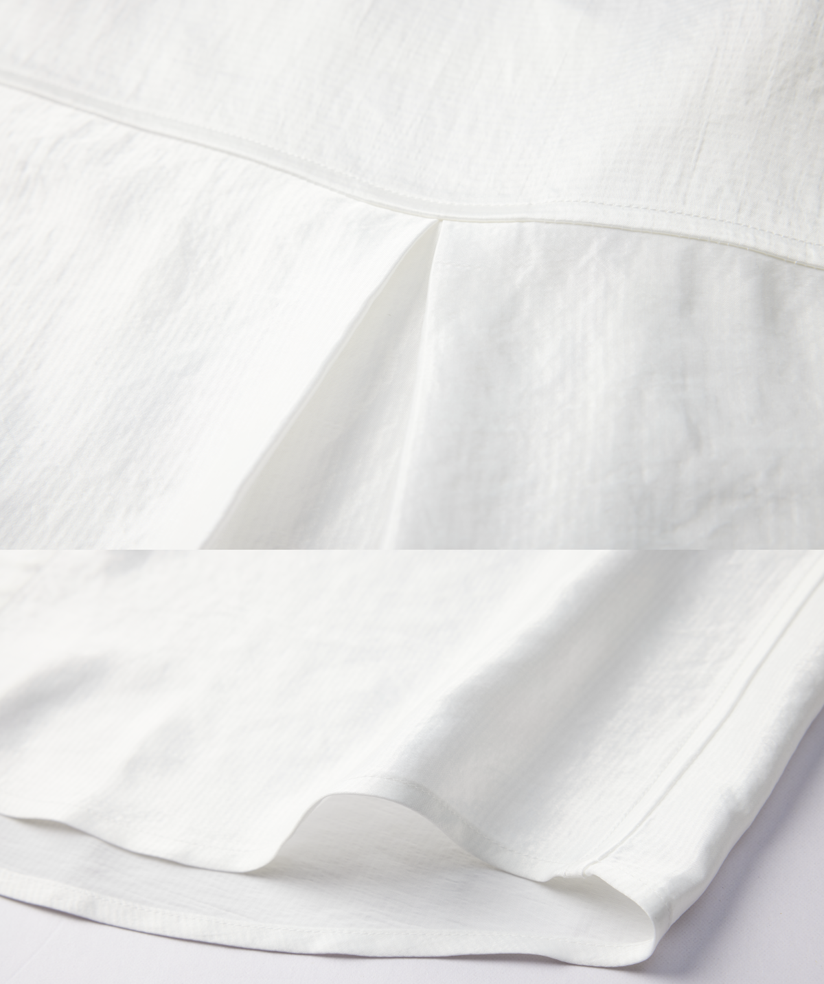 OWNLIFE acetic acid improved collar seersucker texture shirt - DAVE.