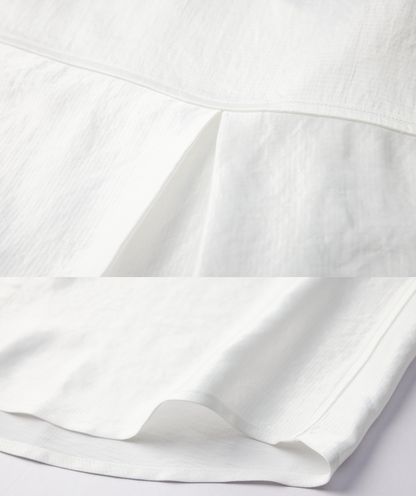 OWNLIFE acetic acid improved collar seersucker texture shirt - DAVE.