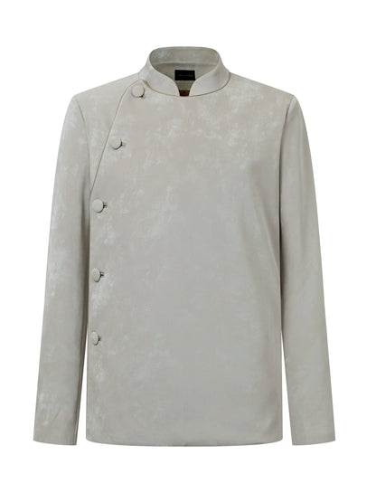 OWNLIFE stand-up collar leather jacket - CHRIS.