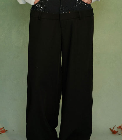JIECHI straight-leg loose suit pants - SATIRE.