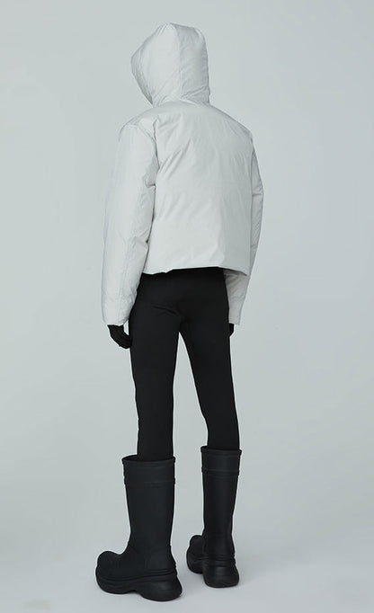 FRKM SCD FW Unisex Short Hooded Solid Color Super Thick All-Match Down Jacket - OLAF.