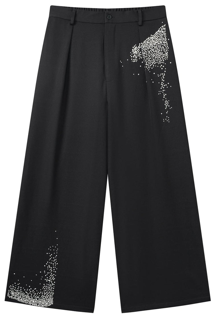 JIECHI  straight-leg loose diamond suit pants - ARNOLD.