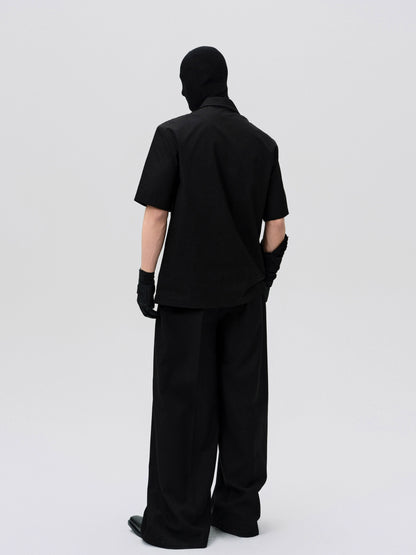 FRKM SCD Slanted Collar Detachable Shoulder Padded Top - OPHELIA.