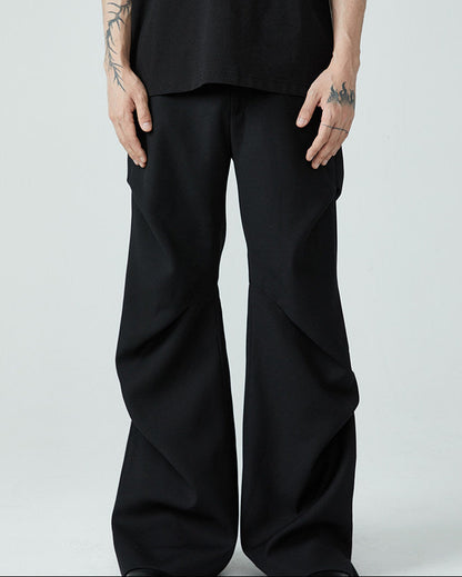 FRKM SCD SS Casual Summer Pleated Loose Flare Suit Pants -DANA.