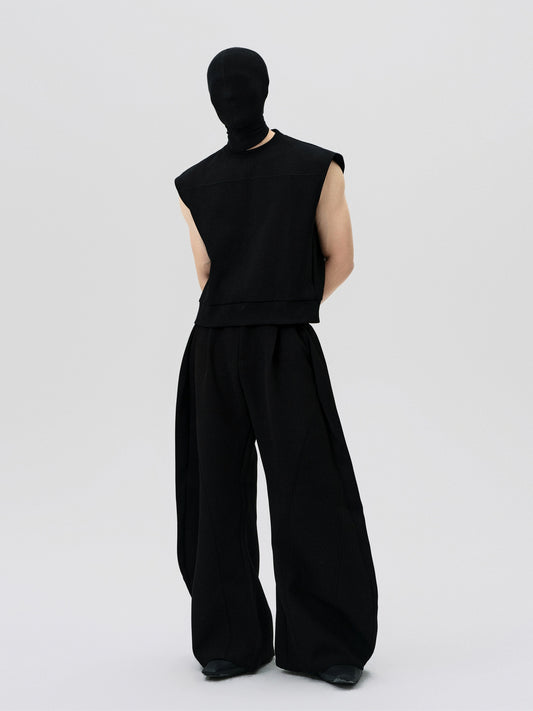 FRKM SCD Inverted Triangle Cropped Loose Sleeveless Vest - YARA.