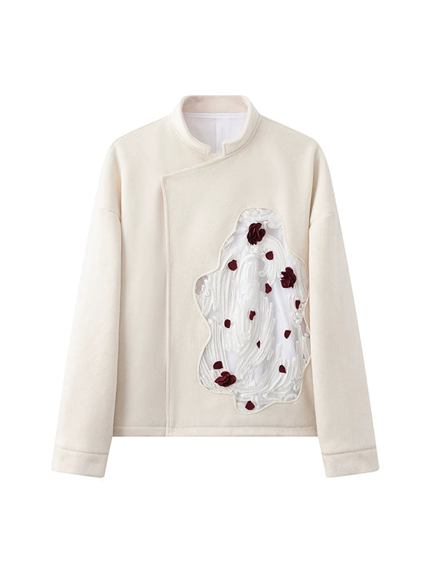 JIECHI  embroidered loose long-sleeved jacket- FRANK.