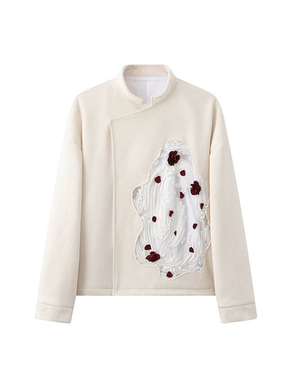 JIECHI  embroidered loose long-sleeved jacket- FRANK.